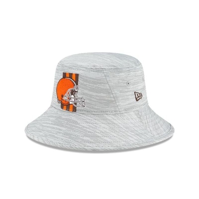 Sapca New Era Cleveland Browns NFL Official NFL Training Stretch Bucket Hat - Maro